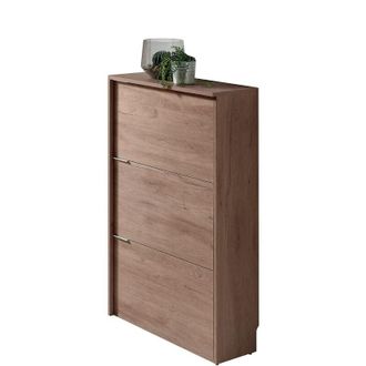 HERDASA Zapatero Con 3 Puertas Abatibles, Modelo Arhus (519), En Nogal