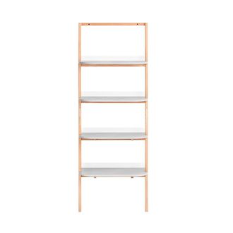 SoBuy Sobuy Estante Escalera, Biblioteca De 4 Niveles, Estante De Almacenamiento, Mueble De Almacenamiento De Pie, Biblioteca De Pared, Para Oficina, Sal&oacute;n,