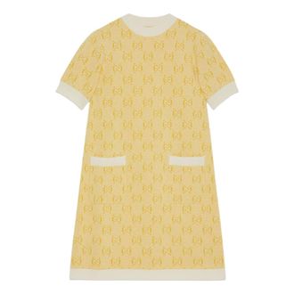 Gucci (WMNS) Gucci GG Wool Jacquard Dress Yellow 773633-XKDK5-7218