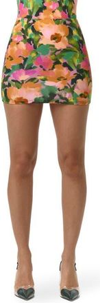 Naked Wardrobe Naked Floral Print Knit Miniskirt in Secret Garden at Nordstrom, Size X-Large