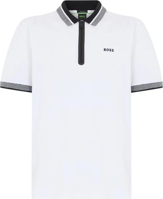 HUGO BOSS Philix Polo - Heren - Polos - Wit - XL - Katoen - Tops