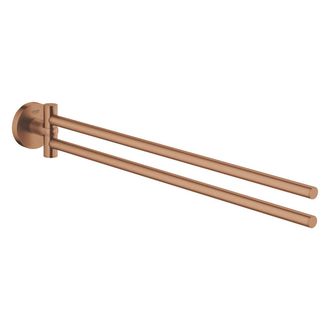 GROHE Essentials Toallero De Metal Con 2 Brazos Giratorios, Cepillo Warm Sunset (40371dl1)