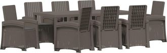 vidaXL Conjunto De Comedor De Jard&iacute;n 9 Uds. Gris Claro Y Antracita Pp Vidaxl