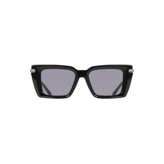 Ferragamo Rectangular Sunglasses - female - Ferragamo - Sunglasses - Black - ONE SIZE - Accessories