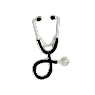 Generic Stethoscope Brooch Pins Retro Vintage Gifts Silver