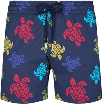 Vilebrequin Kleurrijke elastische zwembroek met schildpadprint - Heren - Strandmode - Veelkleurig - L - Polyester - Badmode
