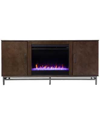 SEI Furniture Dibbonly Color Changing Fireplace with Media Storage