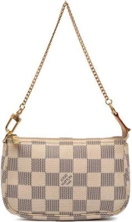 Louis Vuitton Pre-owned Mini Pochette Accessoires - Dames - Vintage Mini Tas - Wit - ONE Size - Vintage