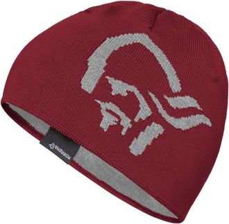 Norr&oslash;na 29 Mid Cotton Logo Beanie M&uuml;tze - Unisex | rot