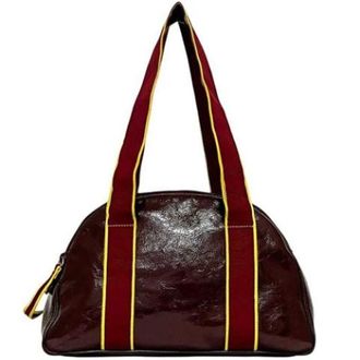 Miu Miu Pre-owned Boston bag - Dames - Pre-owned - Rood - Maat: ONE Size Leer