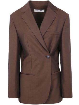 Róhe Dual Tone Pique Overlap Suit Jacket Clothing