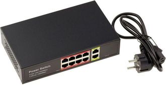 OEM Conmutador Gigabit Ethernet Poe+ - Marca - 8 Puertos Rj45 - 2 Puertos De Enlace Ascendente - 30 W - Carcasa Met&aacute;lica