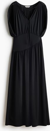 H&M Jerseykleid mit Cape-Detail - Schwarz