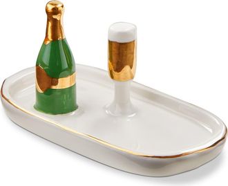 Tag Champagne Ring Holder Dish White Multi Earthenware Everyday at Nordstrom