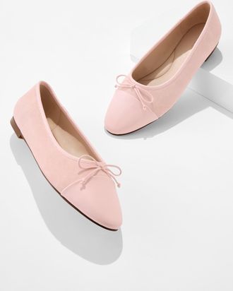 Talbots Ansly Nappa Suede Ballet Flats - Delicate Rose - 10 1/2 M Talbots