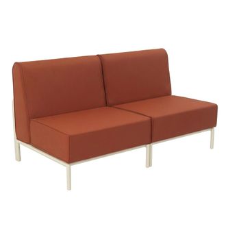 Oviala Conjunto modular de jard&iacute;n bajo para 2 personas terracota