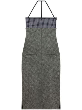 Courrèges Bigout Caviar panelled midi dress - Grey
