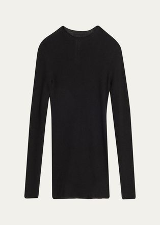 Rick Owens Mens Wool Rib Crewneck Sweater