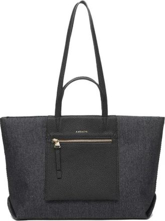 Abbacino Shopper Bag van Jeansstof - Dames - Shoppers - Zwart - ONE Size - Katoen - Tassen