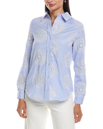 Nanette Lepore Long Sleeve Embroidered Shirt