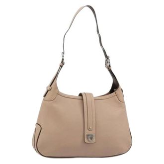 Ferragamo Pre-owned Shoulder Bag - Dames - Pre-owned - Beige - Maat: ONE Size Leer