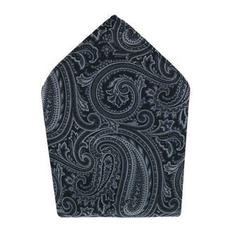 Trafalgar Store Sobee Paisley Silk Pocket Square in Black at Nordstrom