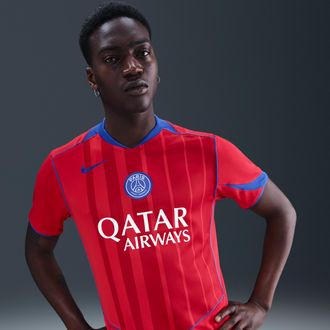 Nike Paris Saint-Germain 2025/26 Stadium Third Nike Mens Dri-FIT Total 90 Soccer Replica Jersey in Red | HJ4606-680