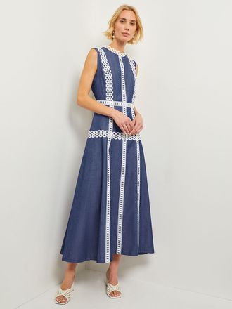 Misook Maxi Fit & Flare Dress
