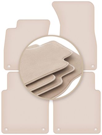 OEM Alfombrillas Premium Beige Para: Audi A8 D3 Largo/largo 2002-2009