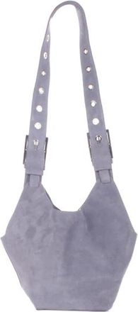 Dondup Logo Front Bag - Dames - Schoudertassen - Blauw - ONE Size - Leer - Tassen