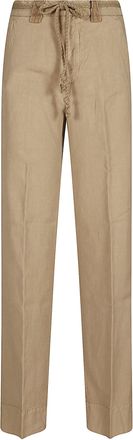 Mason's Straight-Fit Chino Trousers With Woven Belt Detail