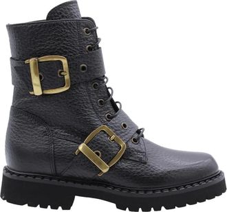 Laura Bellariva Stijlvolle Enkelboot Prachtig - Dames - Veterlaarzen - Zwart - 36 EU - Schoenen