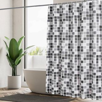 OEM Cortina De Ducha De 180 X 200 Cm, Cortina De Ducha Antimoho, Cortina De Ducha Con Peso Fabricada En Tejido De Poli&eacute;ster, Cortina De Ba&ntilde;era Impermeable