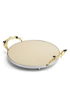 Michael Aram Olive Branch Pizza Stone & Cutter in Gold at Nordstrom Rack