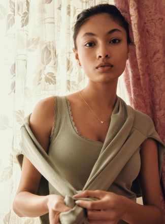 Twik Womens Soothing tone knit Cami Top