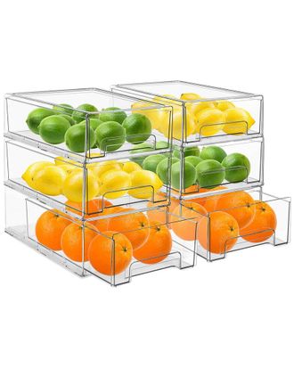 Sorbus Pack Of 6 Medium Fridge Drawers