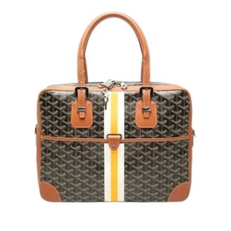 Goyard Pre-owned Vintage Aktetas - Heren - Pre-owned - Bruin - Maat: ONE Size Leer
