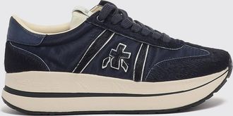 Premiata Sneakers Bethcoin in pelle e suede con logo a contrasto e suola platform
