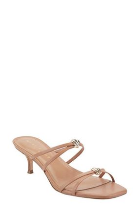 Marc Fisher Baizel Strappy Slide Sandal in Medium Natural at Nordstrom, Size 6.5