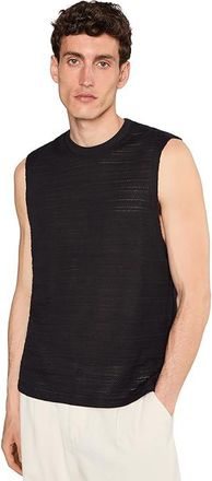 AllSaints Cove Sleeve Crew Mens Sweatshirt Jet Black : XL, Cotton