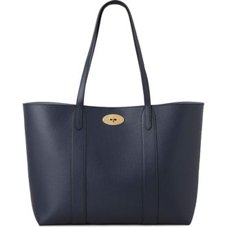 Mulberry Bayswater Leather Tote in Night Sky/Poplin Blue at Nordstrom