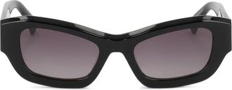 Kazar Zwarte bril met gouden monogrammen - Dames - Zonnebrillen - Zwart - ONE Size - Accessoires
