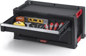 Keter 237790 Caja De Herramientas Sin Herramientas, Color Negro