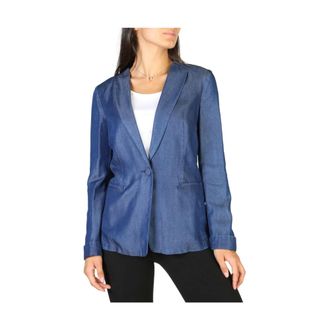 Emporio Armani Jassen, Dames, Blauw, L, Elegante Dames Blazer