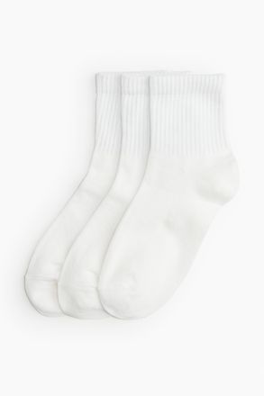 H&M 3er-Pack Socken - Weiss