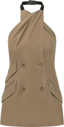 Max Mara Brown Halter Neck Blazer