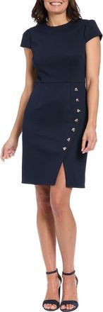 London Times Diamond Knit Dress in Navy at Nordstrom Rack, Size 12