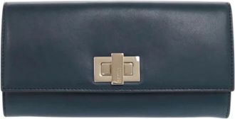 Fendi Pre-owned Wallets, female, Blue, Size: ONE SIZE Pre-owned Leather Wallet