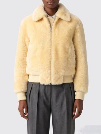 Bottega Veneta Short Jacket in Lambskin Shearling with Zip Closure