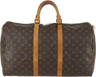 Louis Vuitton Pre-owned Weekend Bags, female, Brown, Size: ONE SIZE Pre-owned Keepall Travel Bag